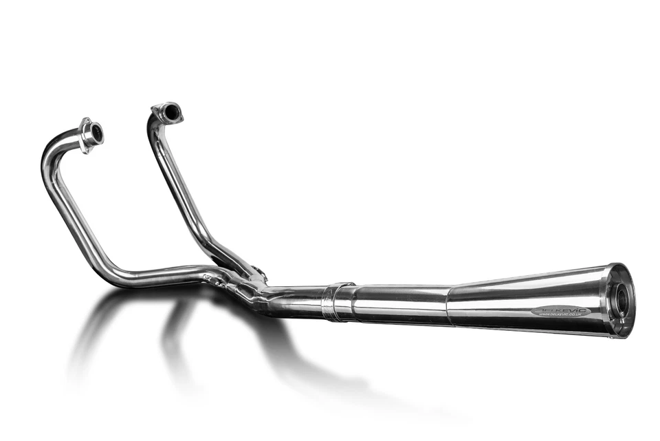 Silenciador megafone Honda CX500 CX500C CX500 Deluxe escape completo 2-1 aço inoxidável - Imagem 2 de 4