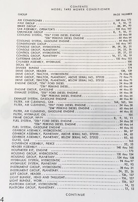New Holland 1495 Planetary Mower Conditioner Parts Catalog