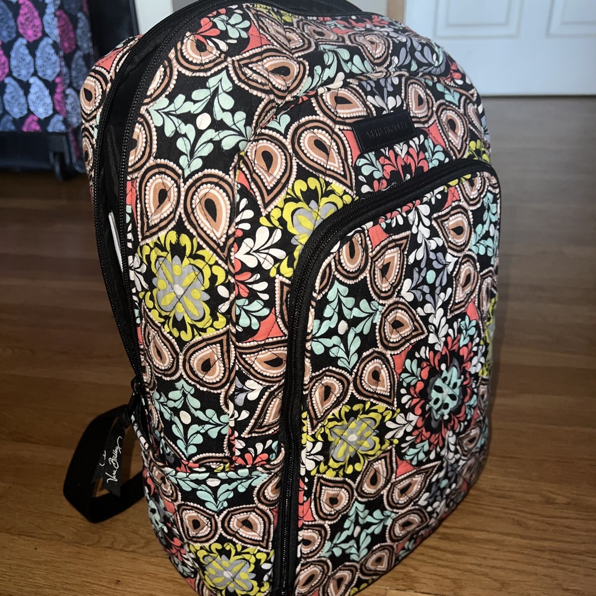 Vera Bradley Essential Large Backpack Mod Paisley Quilted Cotton School Travel Outlet Essential Large Backpack - Ultralight | Vera Bradley  main image 4