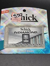 NOS Schick FX Diamond blades Vintage Cartridges 5 Refills Shaver Discontinued