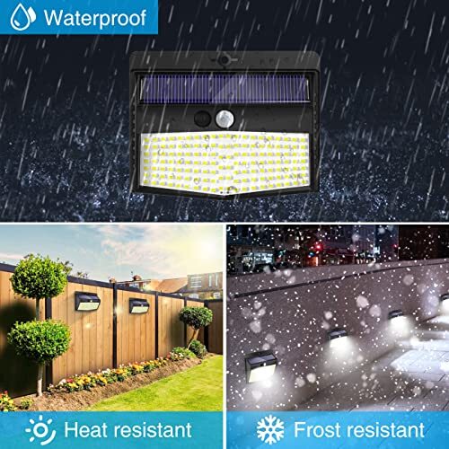 Solar Outdoor Lights, [138 LED/4 Packs] Solar Motion Sensor Security