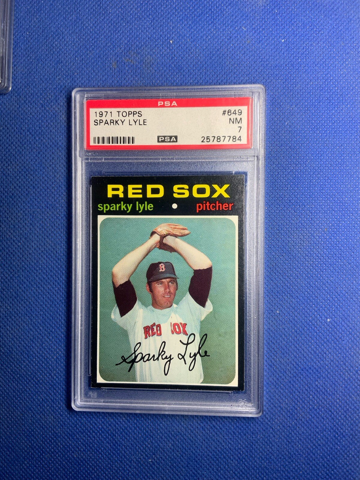 1971 Topps #649 Sparky Lyle - PSA NM 7 - Boston Red Sox - Tough Card