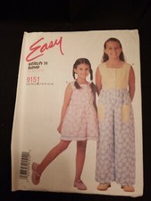McCalls 9151 Girls Jumpsuit Or Romper Uncut vintage