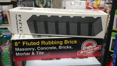 2 pack 8 Inch Fluted Masonry Concrete Bricks Mortar & Tile Bricks 