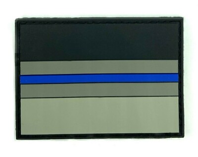 Polizei Black Ops Thin Blue Line Deutschland Rubber Klett Patch 