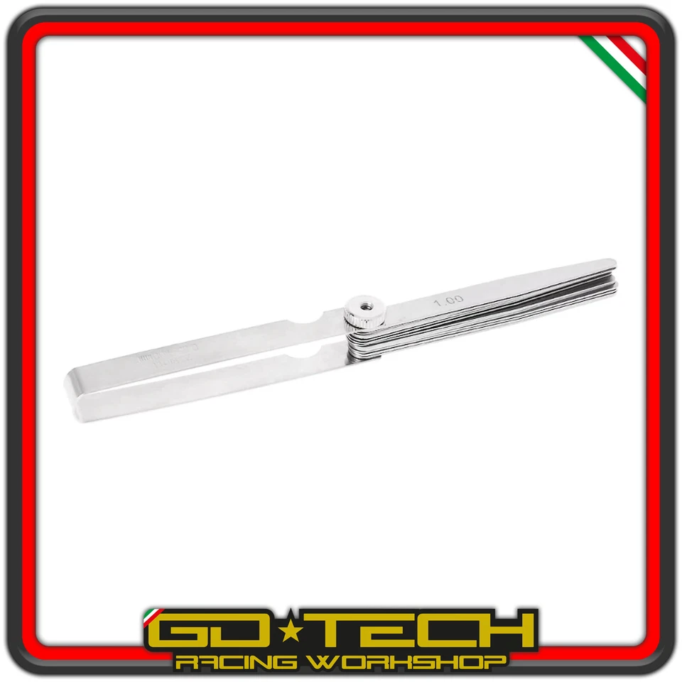 SPESSIMETRO 20 LAME VALVOLE MISURAZIONE SPESSORE 0.05-1.00 mm LAMINE IN ACCIAIO - Imagen 3 de 4