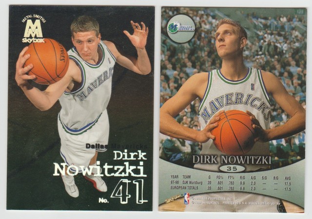 DIRK NOWITZKI Mavericks 1998-99 SkyBox Molten Metal Rookie Card #35 SP RC HOF