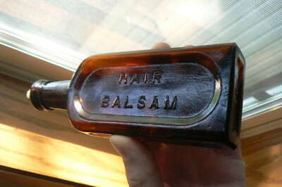 RARE 1876 SEAM STOPS BELOW NACK FOR 1876 Hair Balsam Bottle! Parker's