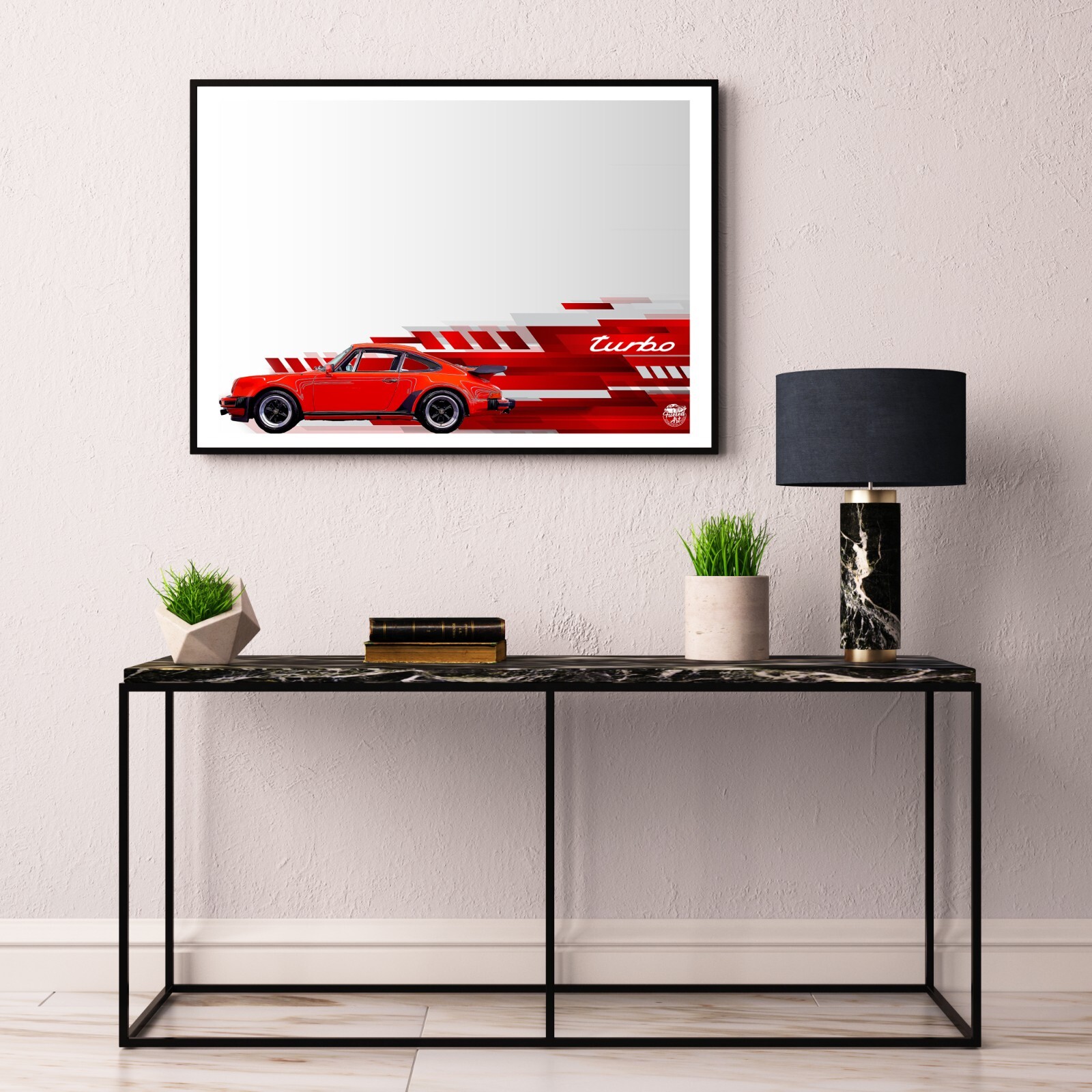 3D Golden Atuo 913 Vehicle Wall Murals