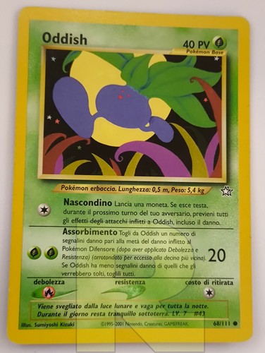 Oddish ® Neo Genesis 68/111 ® Comune ® Pokemon ® Italiano ® EX - Picture 3 of 8