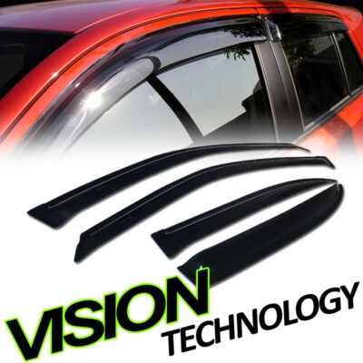For 01-05 Honda Civic 4 Door Rain/Wind Guard Shade Deflector Window Visor 4P v2