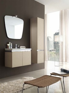Mobile arredo Bagno completo con colonna frassino spazzolato ... Mobile arredo Bagno completo con colonna frassino spazzolato ...