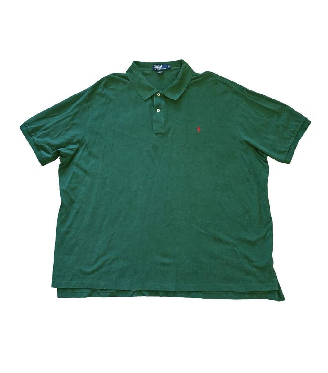 Polo Ralph Lauren Classic Green Red Horse Collared Polo Shirt