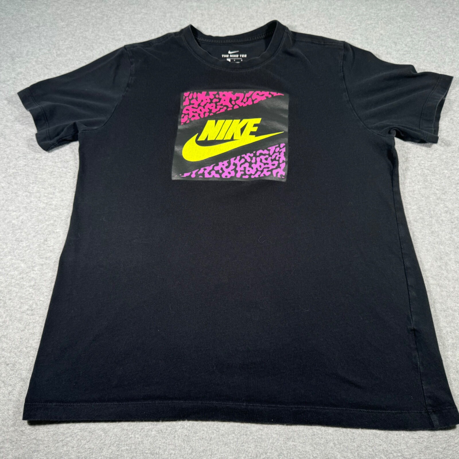 Nike Shirt Adult Large Black Big Swoosh Athletic Sports Outdoors Workout Mens