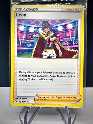 Leon (Rare) 154/185 Deck Exclusive Sword & Shield Near Mint