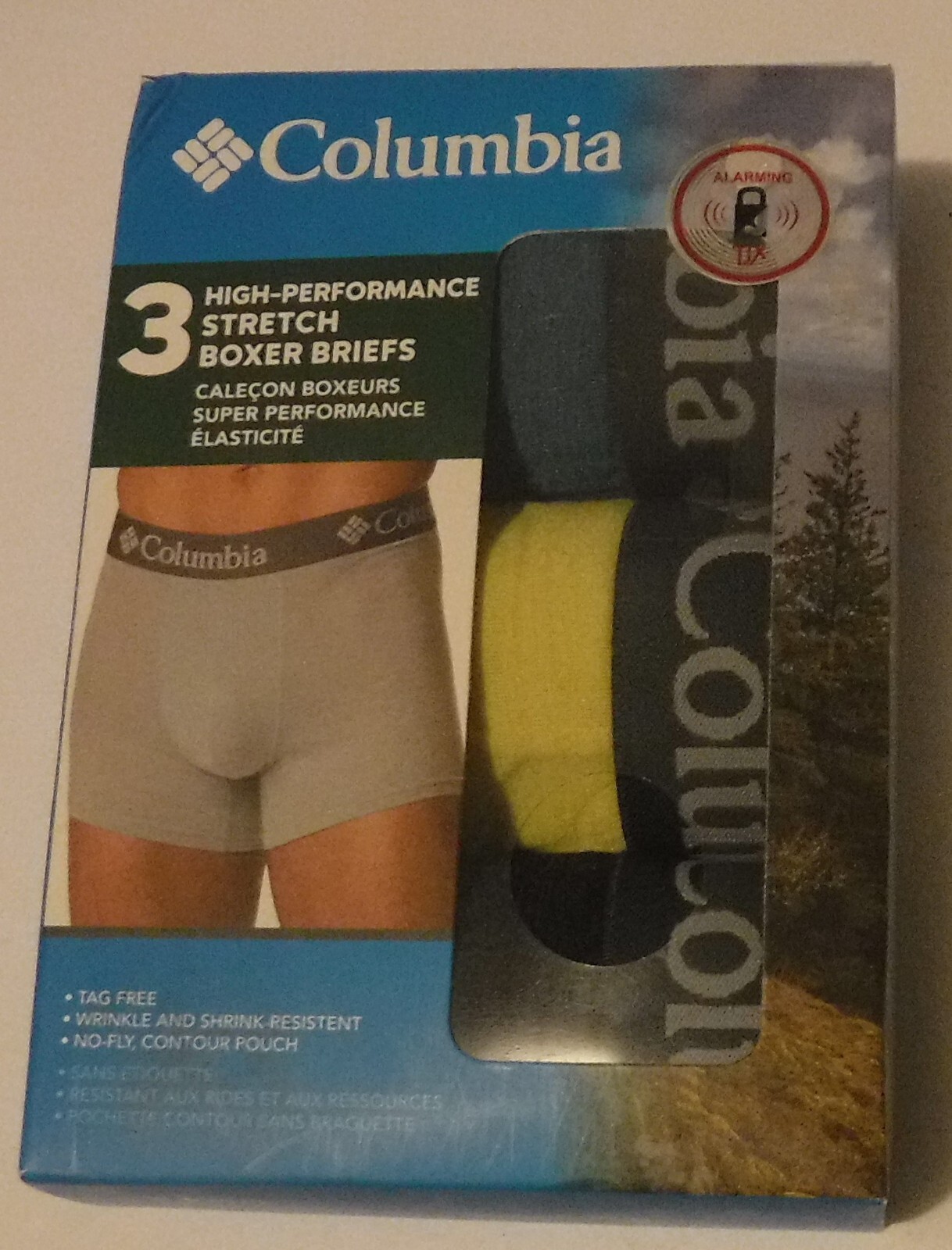 Columbia 3 Pack Men's High Performance Stretch Boxer Briefs NEW Size XL