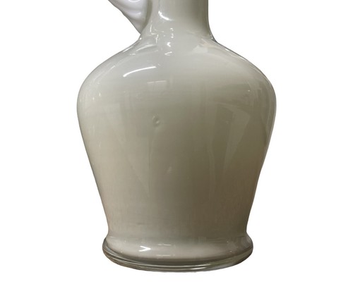 Stunning Mid Century Italian White Cased Art Glass Vase Pitcher Jug - Picture 10 of 11