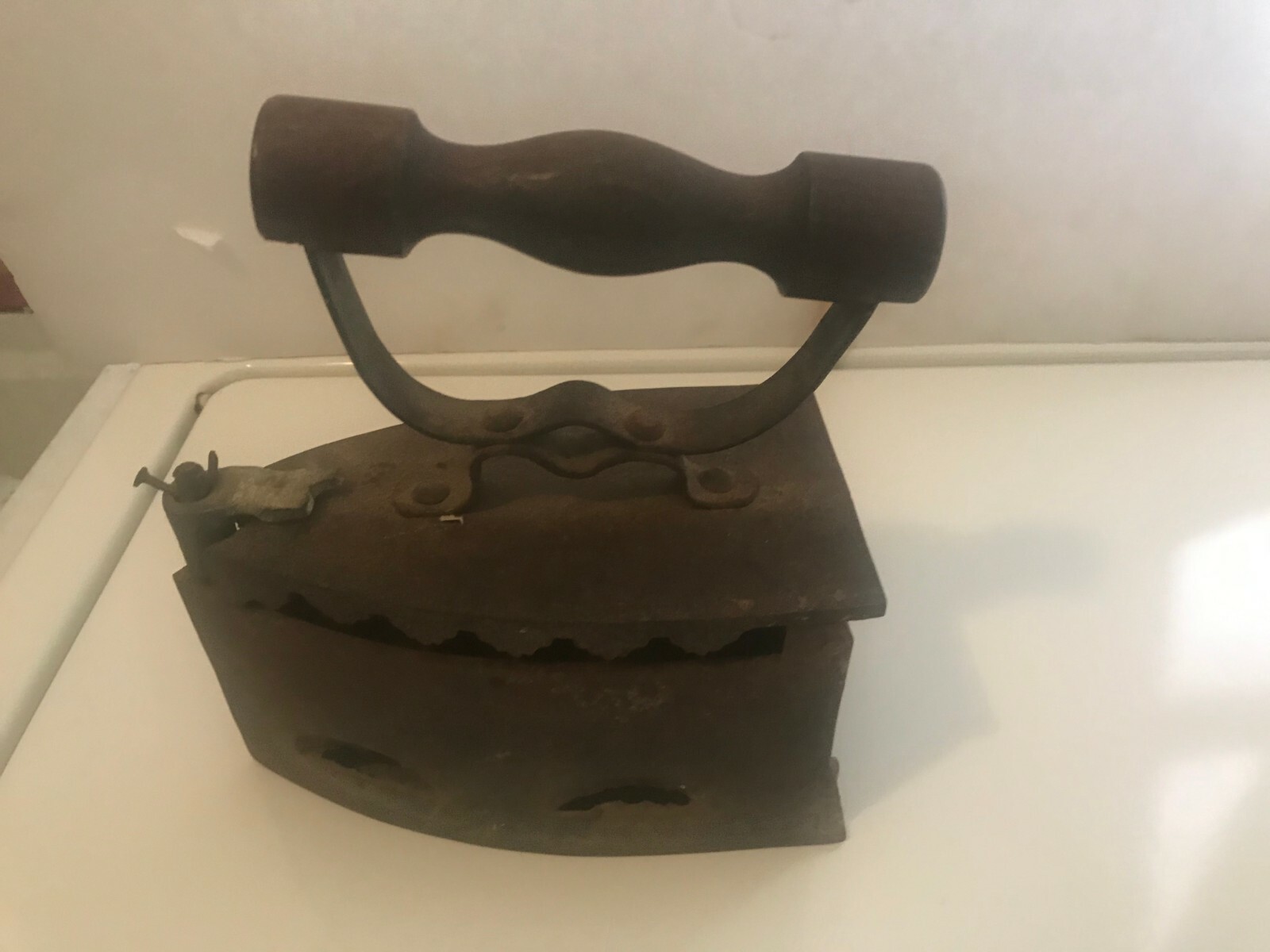 Antique Cast Iron Charcoal Clothes Iron eBay