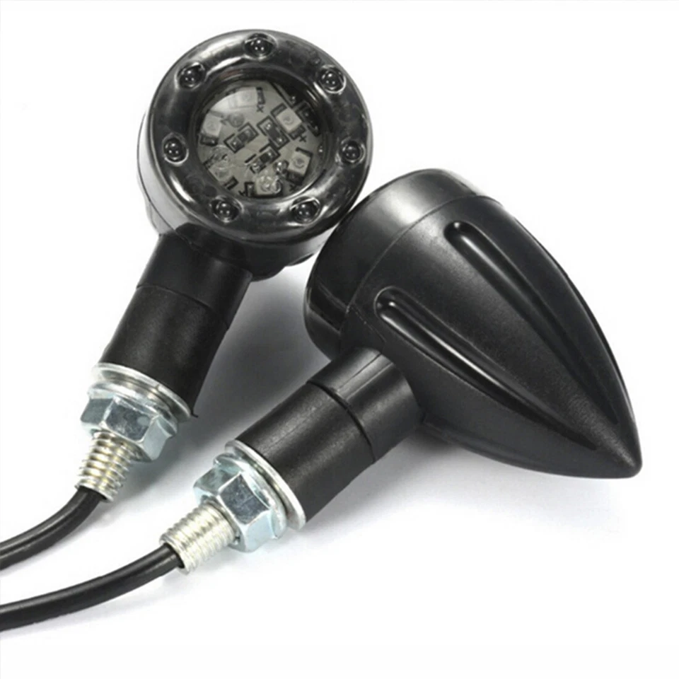 2x Motorcycle LED Turn Signal for Harley Blackline Cross Bones Dyna Universal Foto 4 de 4