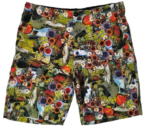 Pantalones Cortos VOLCOM Activewear Para Hombre Multicolores Placa de Playa Talla XL Cintura 39 In