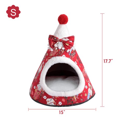 Cojín extraíble para casa de tienda cubierta cerrada cama cueva gato mascota para gatos cachorro - Imagen 8 de 11