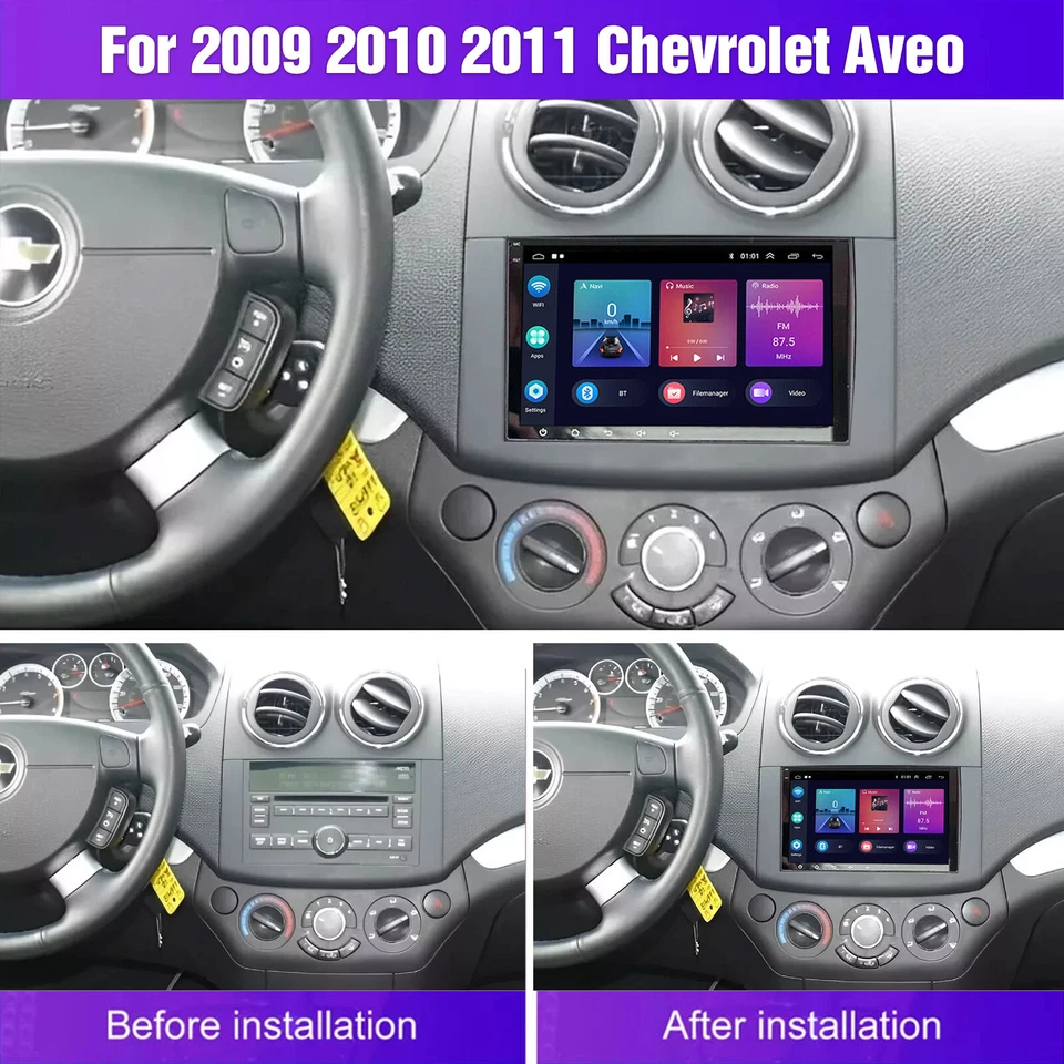 Para Chevrolet Aveo 2009 2010 2011 GPS Navegación CarPlay Coche Estéreo Radio Cámara DSP Foto 3 de 4