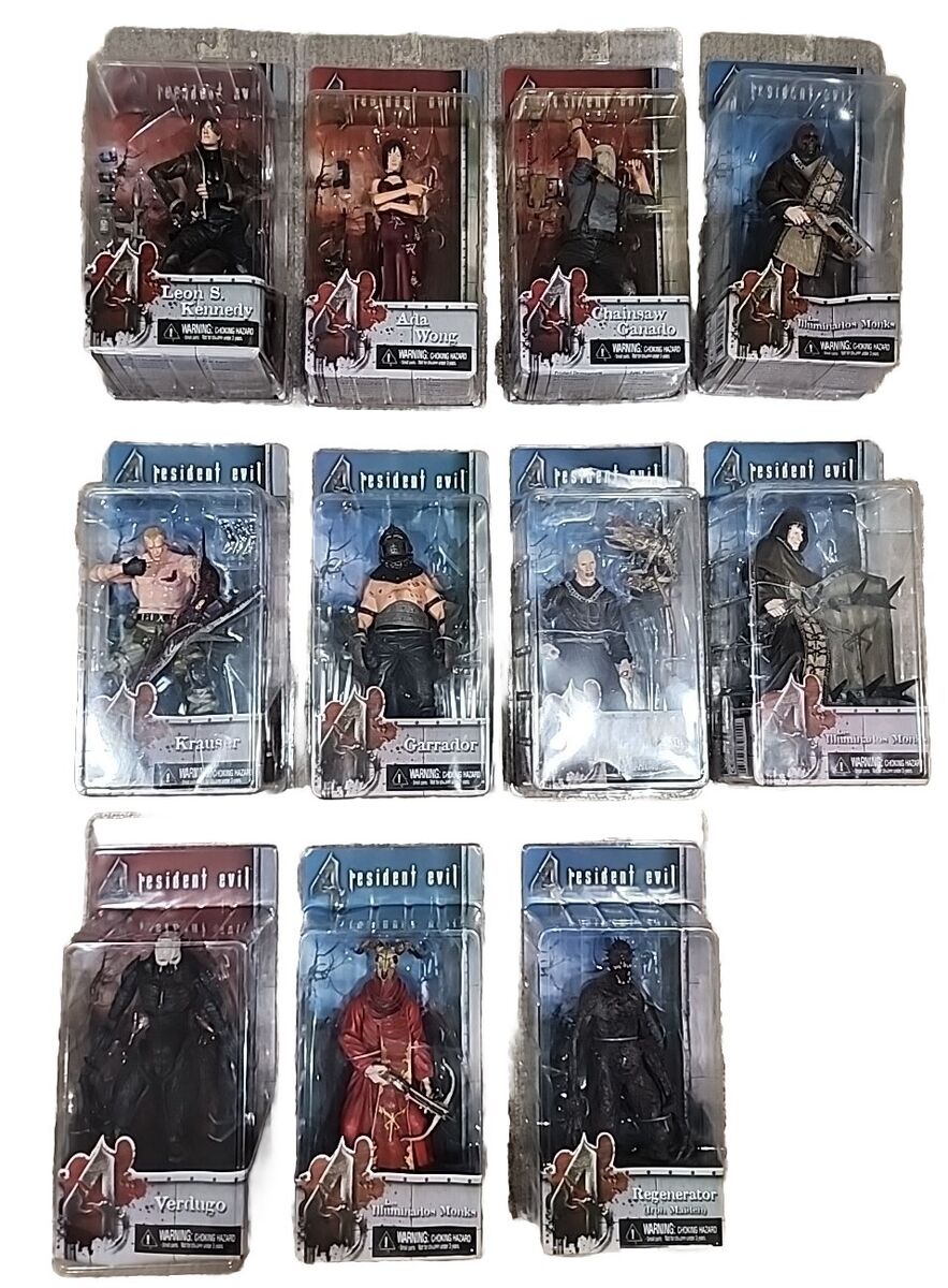 NECA Lot Of 11 Resident Evil 4 Figures Series 1 & 2 Sealed NECA Lot Of 11 Resident Evil 4 Figures Series 1 & 2 Sealed