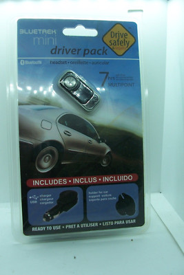 NEW SEALED BLUETREK MINI DRIVER PACK - Bluetooth Headset Charger Car Holder