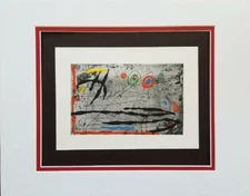 Joan Miro "Drawn On A Wall I"  Matted offset Color Lithograph Limited ed 1972