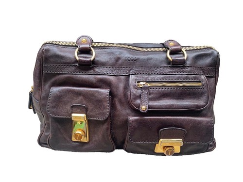 Tod's D-Styling 2-way Handbag Shoulder Bag Zipper Leather