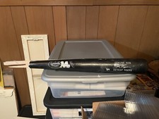 bobby higginson tigers broken bat mlb detroit Game Used