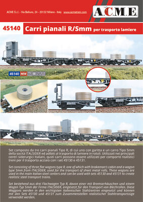 45140 Acme FS Set 3 Flatbed Carts R/Smm For Transporting Sheets