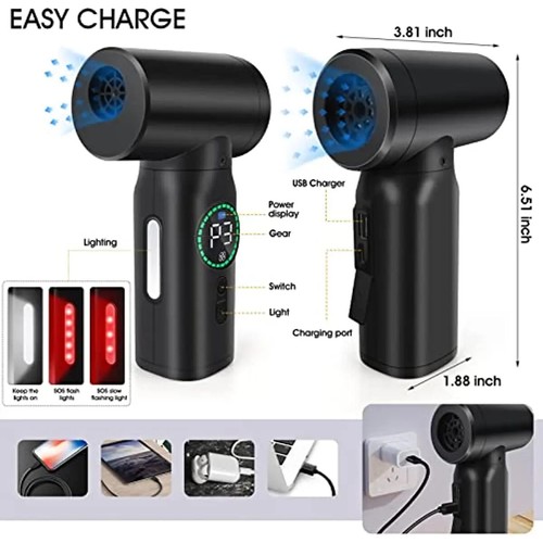 Portable Air Blower&Vacuum Cleaner Compressed Air Duster Cordless Duster Blower - 第 4/19 張圖片
