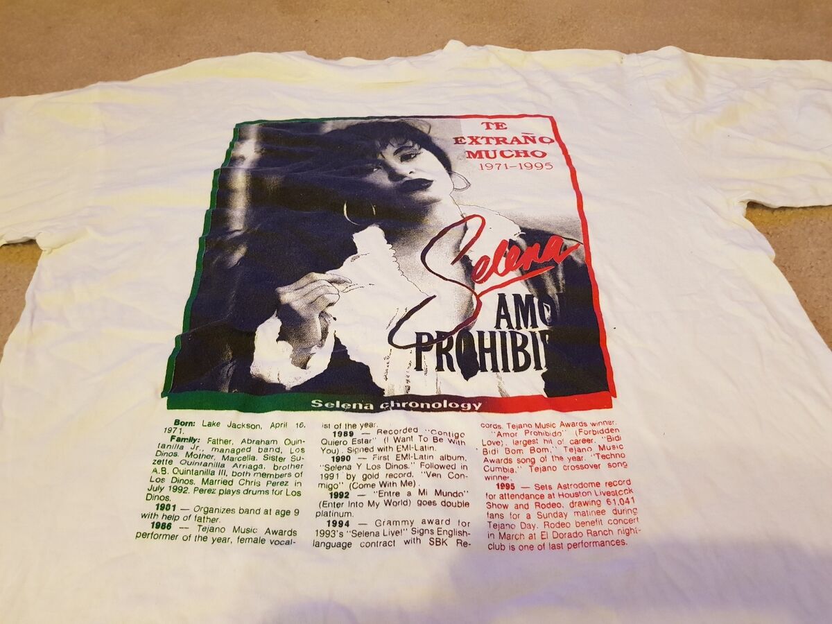 Vintage Selena Te Extrano Mucho 1971-1995 T-Shirt MEGA RARE Vintage Selena Te Extrano Mucho 1971-1995 T-Shirt MEGA RARE