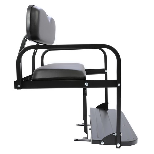 For Yamaha G2, G9 Golf Cart Flip Folding Rear Back Seat Kit Black Powder Coated - Picture 4 of 16