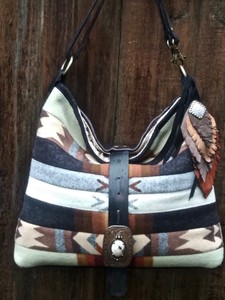 Tote Leather Purse Bag Handbag Shoulder Made With Pendleton Wool Image Is Loading Tote Leather Purse Bag Handbag Shoulder Made