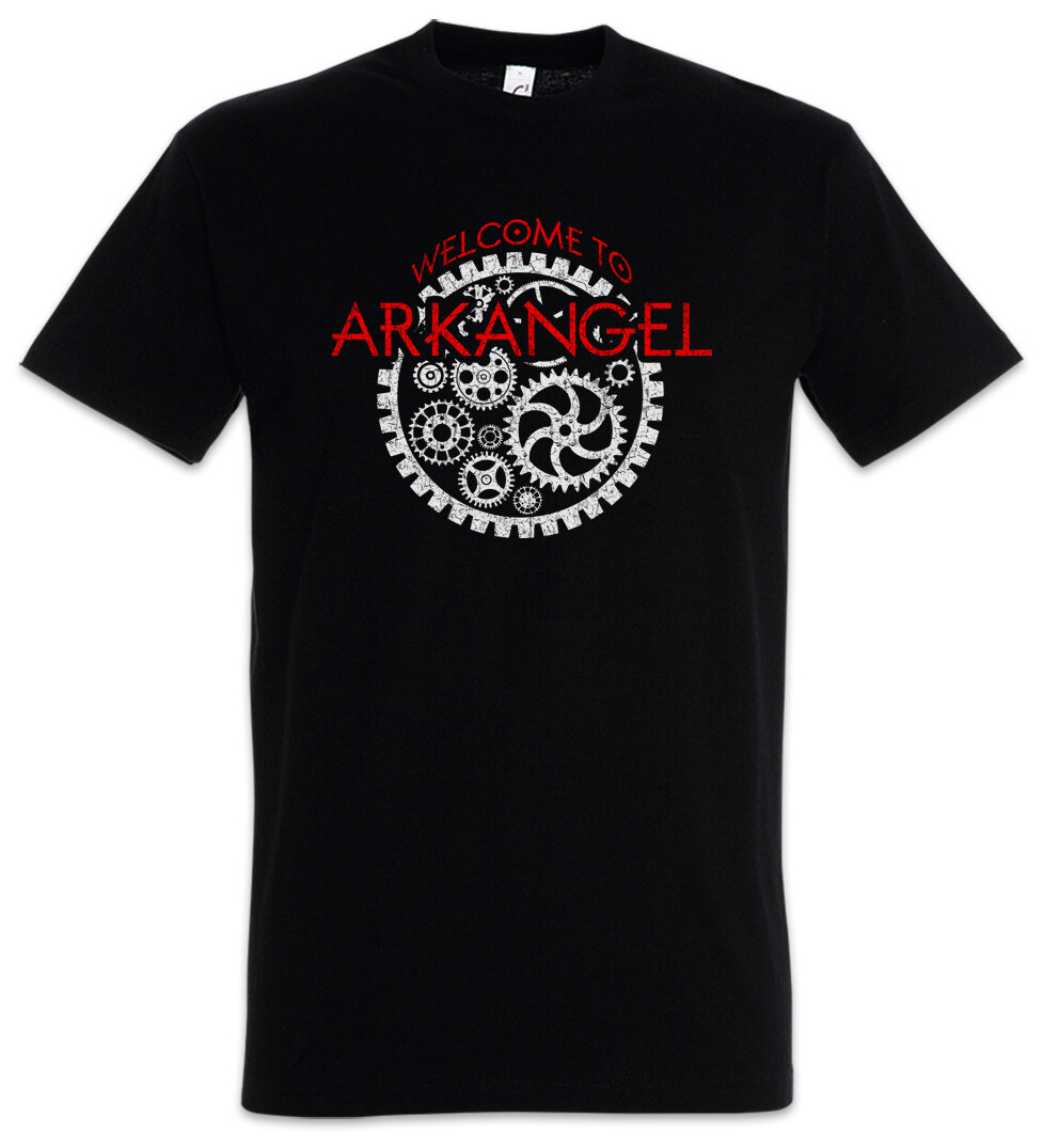 Welcome To Arkangel T-Shirt Mortal Predator Engines Cities Symbol
