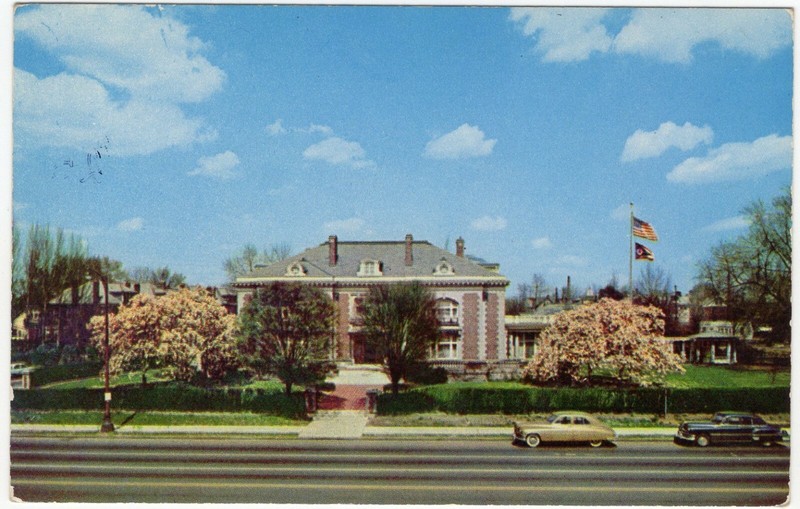 Color Postcard: Governor’s Mansion, East Broad Street, Columbus, Ohio 