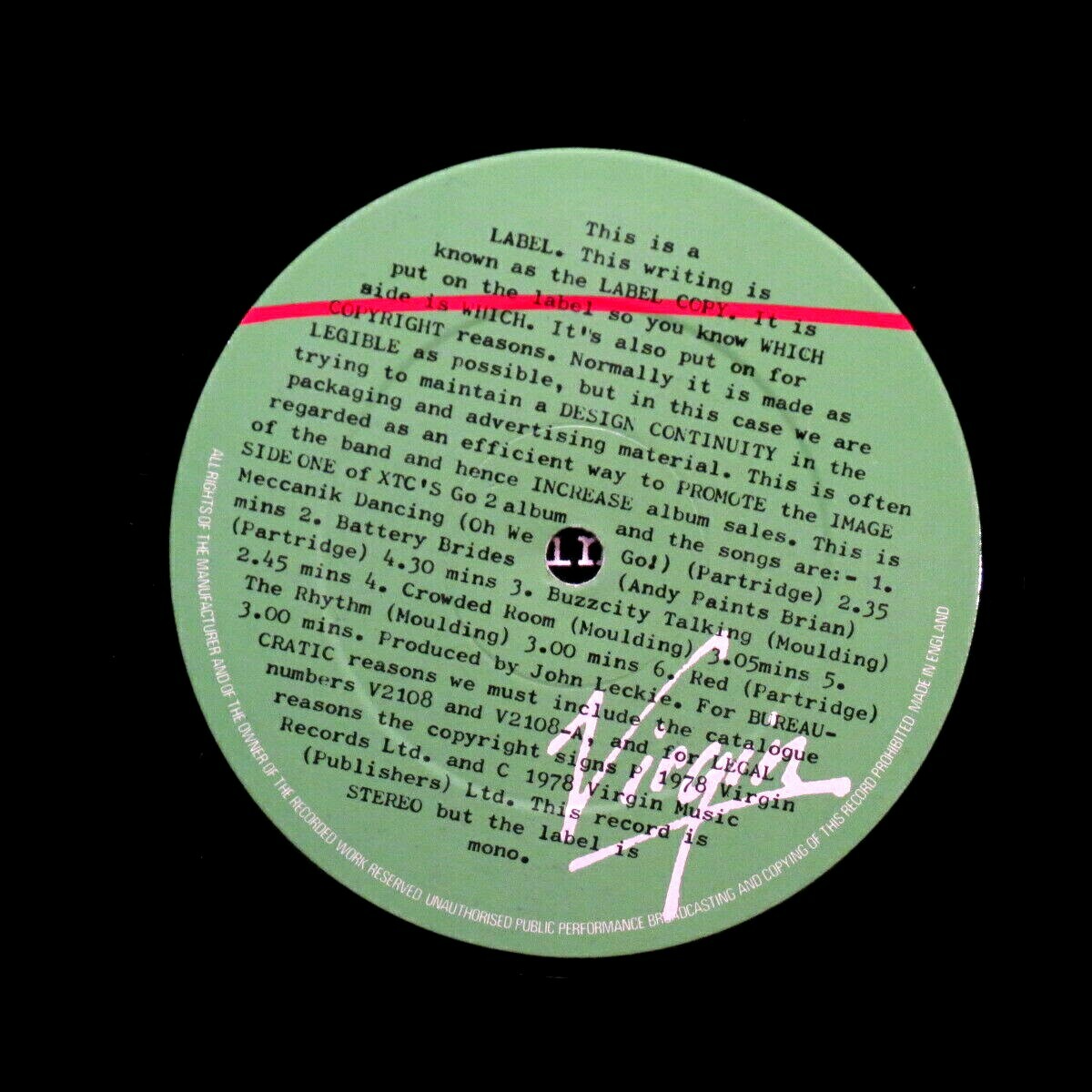 XTC ‎– Go 2 w/ Go+ 1978 1st UK Virgin LP + 12