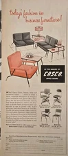  1966 Cosco Business office chairs tables Vintage mid century furniture ad