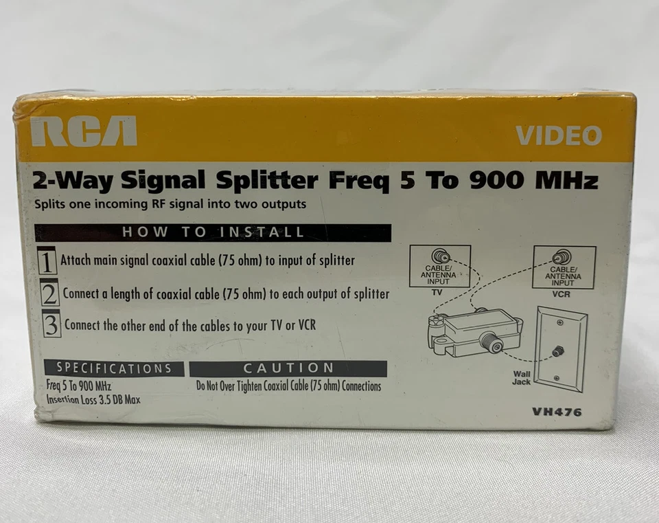 RCA Digital Signal Splitter 2 Way Freq 5 To 900 MHZ VH47 Contractor Pack- 6 Pack - Image 3 of 4