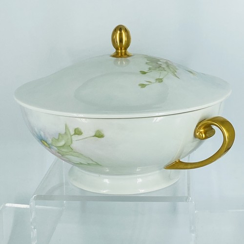 Tirschenreuth Germany 1838 Hand Painted Daisy Tureen Bowl & Lid Signed Elizabeth - 第 11/18 張圖片