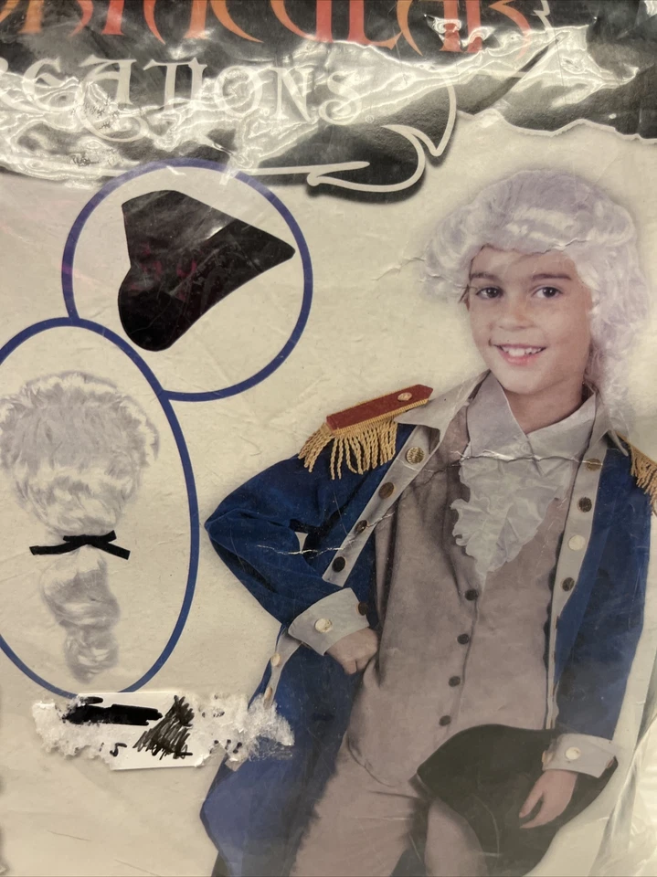Novo Fantasia Infantil George Washington Colonial Halloween Deluxe Tamanho XL 31” Cintura - Imagem 3 de 4