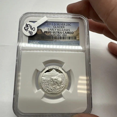 GLACIER  2011-S SILVER 25C NGC PF 70 ULTRA CAMEO EARLY RELEASES QB#8