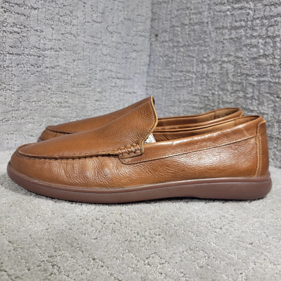 Johnston & Murphy Brannon Venetian Men's Size 12M US Brown Leather Loafer Shoes - Image 2 of 4