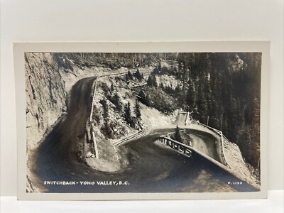 Switchback - Yoho Valley British Columbia RPPC Postkarte