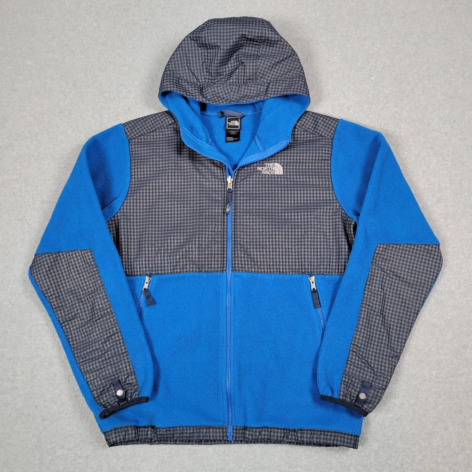 The North Face Jacket Boys XL Blue Denali Polartec Fleece Hooded Hiking Outdoor