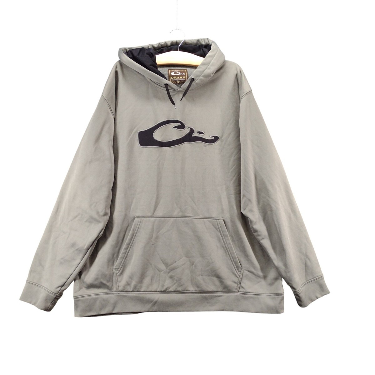 Drake Men's Pullover Hoodie Sweatshirt 2X Gray Kangaroo