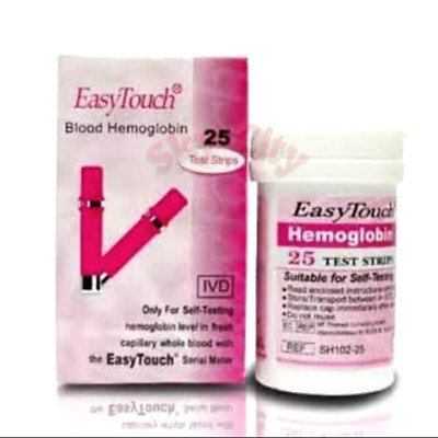 Easy Touch Test Strips For Blood Hemoglobin Level Check - 25 Test Strips