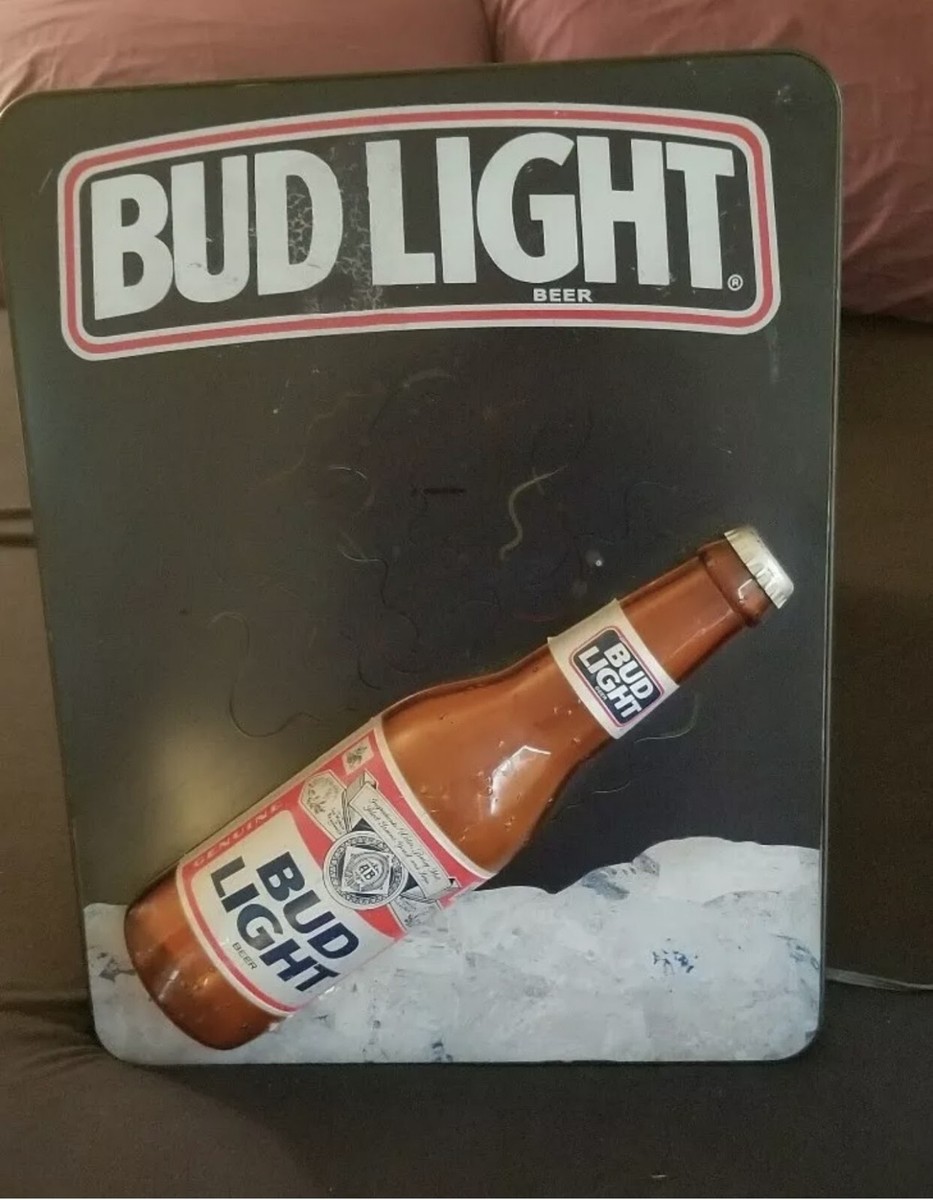 Vintage Budweiser Light Bottle lighted Sign Bar Light | eBay